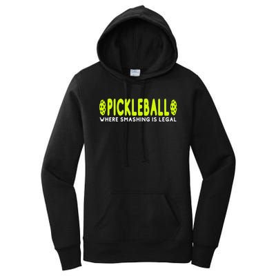 Cool Pickleball Art For  Paddle Pickleball Player Women's Pullover Hoodie