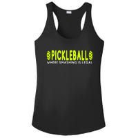 Cool Pickleball Art For  Paddle Pickleball Player Ladies PosiCharge Competitor Racerback Tank