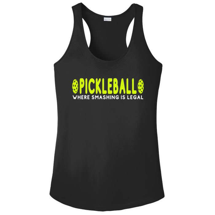 Cool Pickleball Art For  Paddle Pickleball Player Ladies PosiCharge Competitor Racerback Tank