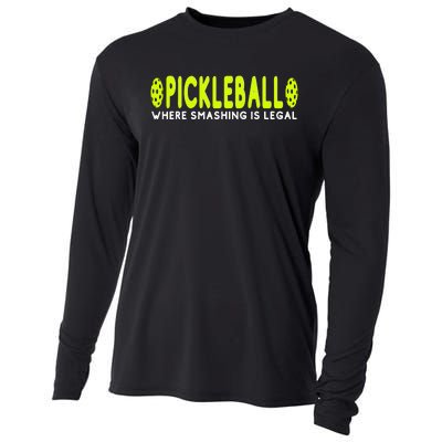 Cool Pickleball Art For  Paddle Pickleball Player Cooling Performance Long Sleeve Crew