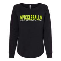 Cool Pickleball Art For  Paddle Pickleball Player Womens California Wash Sweatshirt