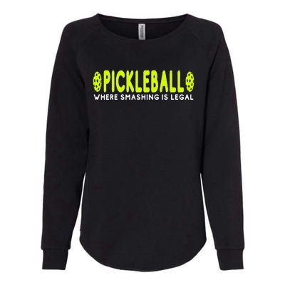 Cool Pickleball Art For  Paddle Pickleball Player Womens California Wash Sweatshirt