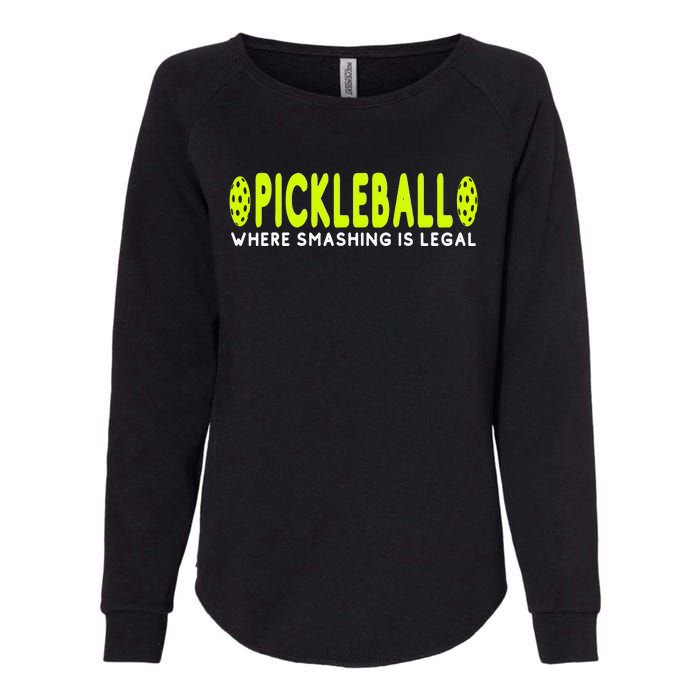 Cool Pickleball Art For  Paddle Pickleball Player Womens California Wash Sweatshirt