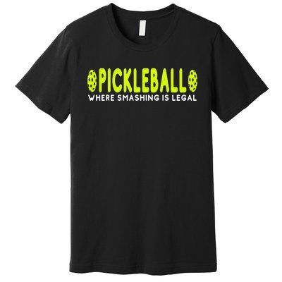 Cool Pickleball Art For  Paddle Pickleball Player Premium T-Shirt