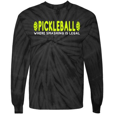 Cool Pickleball Art For  Paddle Pickleball Player Tie-Dye Long Sleeve Shirt