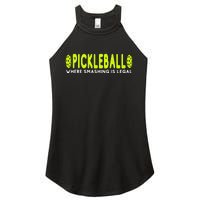 Cool Pickleball Art For  Paddle Pickleball Player Women's Perfect Tri Rocker Tank