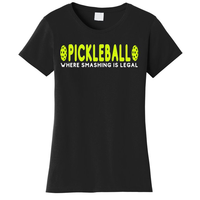 Cool Pickleball Art For  Paddle Pickleball Player Women's T-Shirt