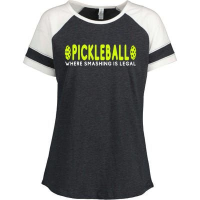 Cool Pickleball Art For  Paddle Pickleball Player Enza Ladies Jersey Colorblock Tee