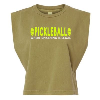 Cool Pickleball Art For  Paddle Pickleball Player Garment-Dyed Women's Muscle Tee