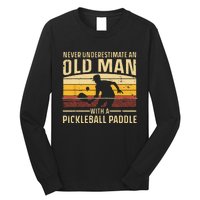 Cool Pickleball Art For Men Women Paddle Pickleball Player Long Sleeve Shirt