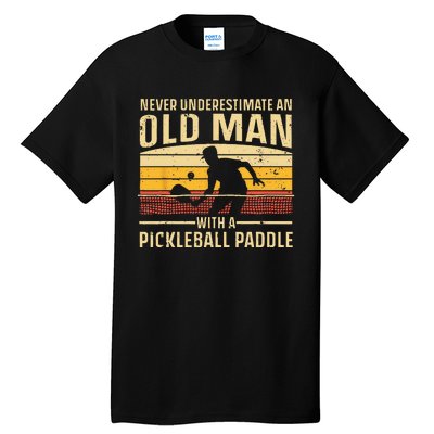 Cool Pickleball Art For Men Women Paddle Pickleball Player Tall T-Shirt