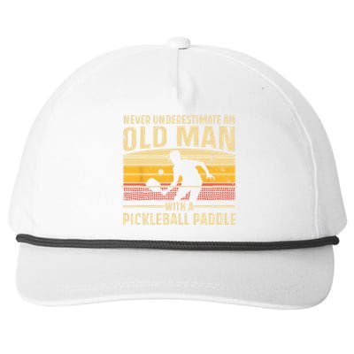 Cool Pickleball Art For Men Women Paddle Pickleball Player Snapback Five-Panel Rope Hat