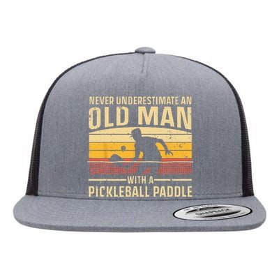 Cool Pickleball Art For Men Women Paddle Pickleball Player Flat Bill Trucker Hat