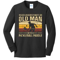 Cool Pickleball Art For Men Women Paddle Pickleball Player Kids Long Sleeve Shirt