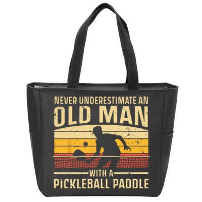 Cool Pickleball Art For Men Women Paddle Pickleball Player Zip Tote Bag