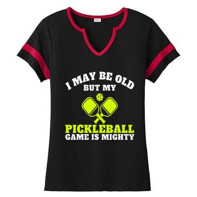 Cool Pickleball Art For  Paddle Pickleball Player Ladies Halftime Notch Neck Tee