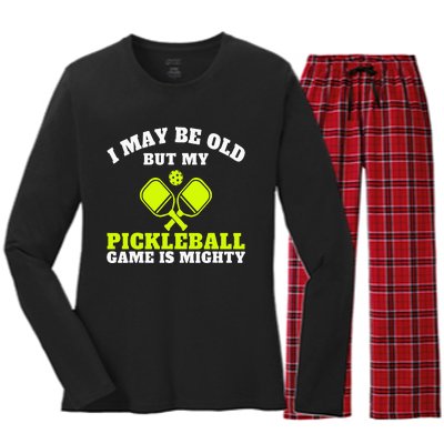 Cool Pickleball Art For  Paddle Pickleball Player Women's Long Sleeve Flannel Pajama Set 