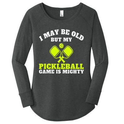 Cool Pickleball Art For  Paddle Pickleball Player Women's Perfect Tri Tunic Long Sleeve Shirt