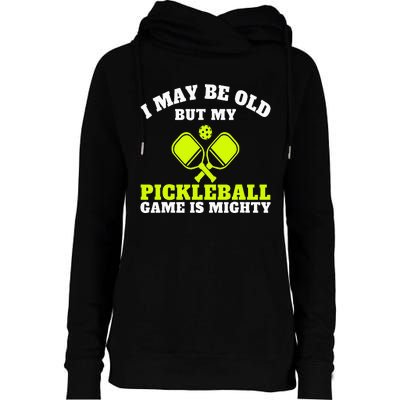 Cool Pickleball Art For  Paddle Pickleball Player Womens Funnel Neck Pullover Hood