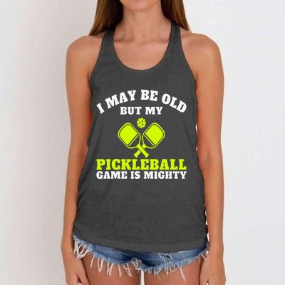 Cool Pickleball Art For  Paddle Pickleball Player Women's Knotted Racerback Tank