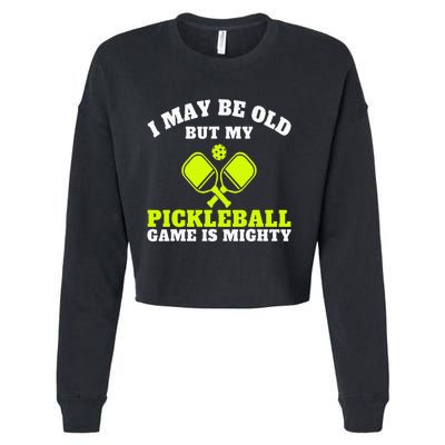 Cool Pickleball Art For  Paddle Pickleball Player Cropped Pullover Crew