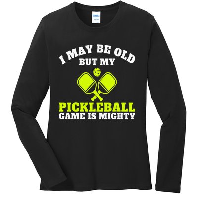 Cool Pickleball Art For  Paddle Pickleball Player Ladies Long Sleeve Shirt