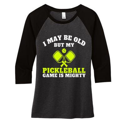 Cool Pickleball Art For  Paddle Pickleball Player Women's Tri-Blend 3/4-Sleeve Raglan Shirt