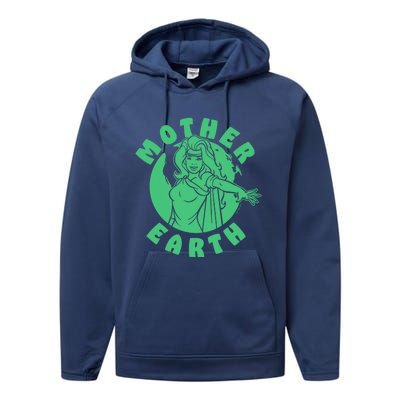 Captain Planet And The Planeteers Earth Day Mother Earth Gift Performance Fleece Hoodie