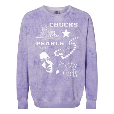 Chucks Pearls And Pretty Kamala Harris Inauguration Colorblast Crewneck Sweatshirt