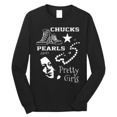 Chucks Pearls And Pretty Kamala Harris Inauguration Long Sleeve Shirt