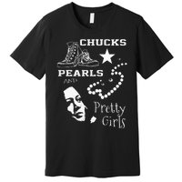 Chucks Pearls And Pretty Kamala Harris Inauguration Premium T-Shirt