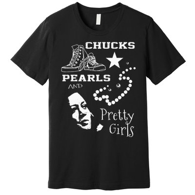 Chucks Pearls And Pretty Kamala Harris Inauguration Premium T-Shirt