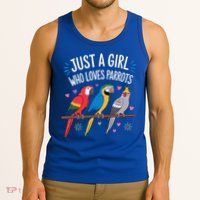 Cool Parrot Art For Women  Tropical Bird  Tank Top