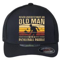 Cool Pickleball Art Paddle Pickleball Player Flexfit Unipanel Trucker Cap