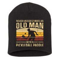 Cool Pickleball Art Paddle Pickleball Player Short Acrylic Beanie