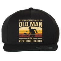 Cool Pickleball Art Paddle Pickleball Player Wool Snapback Cap