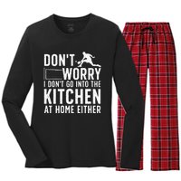 Cool Pickleball Art For Wo Kitchen Pickle Ball Player Women's Long Sleeve Flannel Pajama Set 