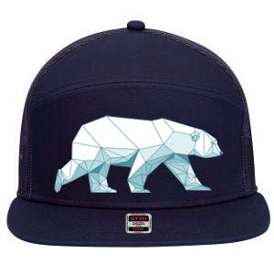 Cool Polar Bear Design For Arctic Polar Bear Lover 7 Panel Mesh Trucker Snapback Hat