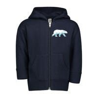 Cool Polar Bear Design For Arctic Polar Bear Lover Toddler Zip Fleece Hoodie