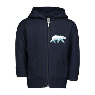 Cool Polar Bear Design For Arctic Polar Bear Lover Toddler Zip Fleece Hoodie