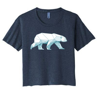 Cool Polar Bear Design For Arctic Polar Bear Lover Women's Crop Top Tee