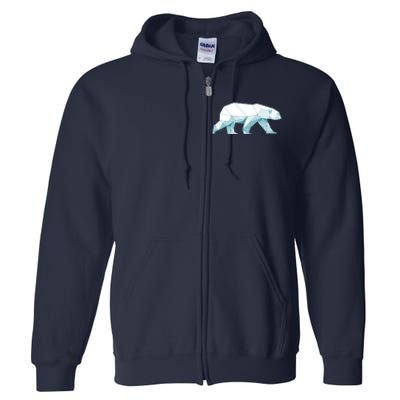 Cool Polar Bear Design For Arctic Polar Bear Lover Full Zip Hoodie