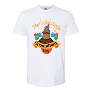 Coolest People Born On Groundhog Day Cute Birthday Party Funny Gift Softstyle CVC T-Shirt