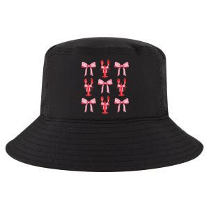 Cute Pink Bow Coquette Crawfish Aesthetic Cool Comfort Performance Bucket Hat