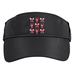 Cute Pink Bow Coquette Crawfish Aesthetic Adult Drive Performance Visor