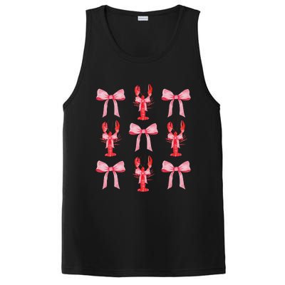 Cute Pink Bow Coquette Crawfish Aesthetic PosiCharge Competitor Tank