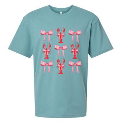 Cute Pink Bow Coquette Crawfish Aesthetic Sueded Cloud Jersey T-Shirt