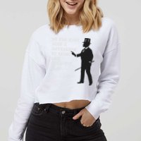 Circus Pt Barnum Ringmaster Quote No One Ever Made Cropped Pullover Crew