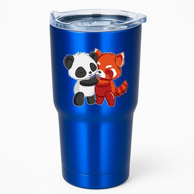 Chibi Panda Bear Hugs Red Panda Gift Cute Gift Tumbler