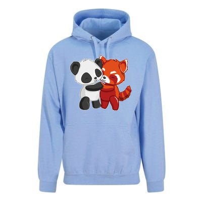 Chibi Panda Bear Hugs Red Panda Gift Cute Gift Unisex Surf Hoodie